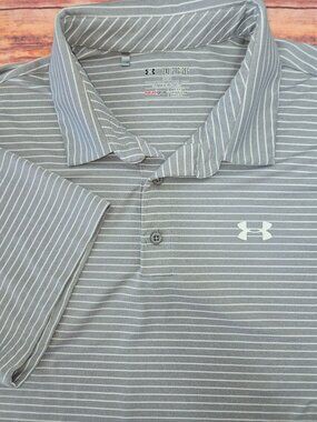 Under Armour Mens HeatGear Gray Polo Size XXL